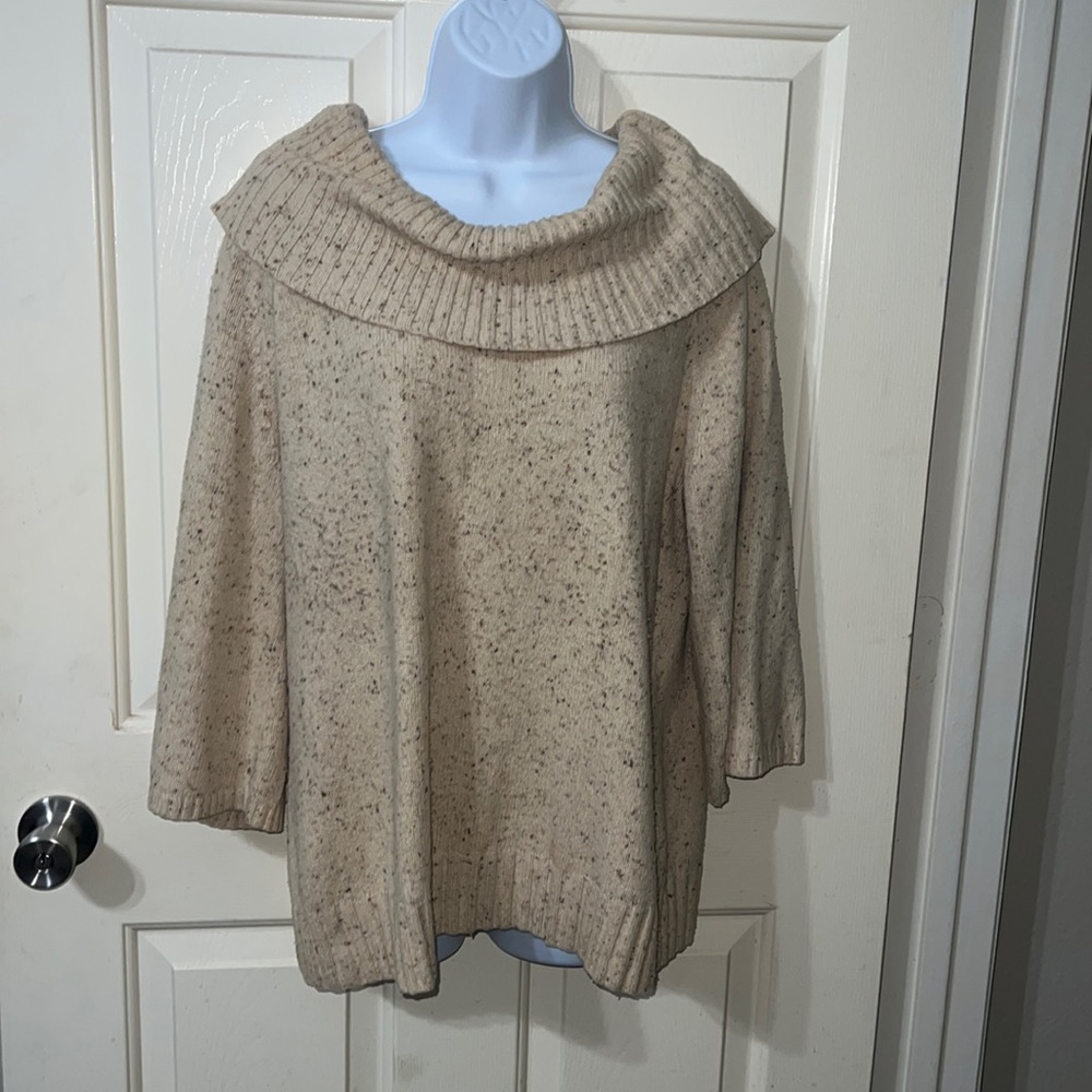 Short Sleeve Cowl Neck Sweater